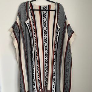 Twik - Aztec Print Poncho Shawl